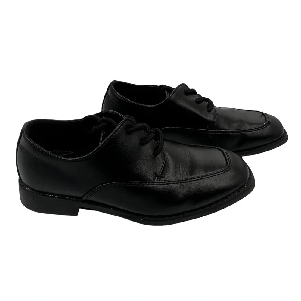 Sonoma Black Alexander Lace Up Dress Shoe Square Toe Loafers Size 13 Boys
